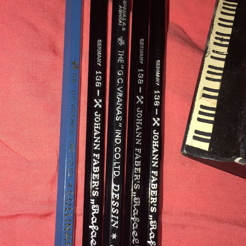 Faber black pencils new, set of 5 pieces