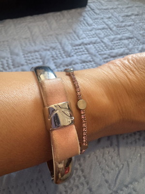 Bracelets pack of two, one collectible pink ribbon, used