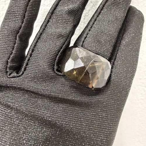 Smoky Quartz Ring made from a single natural stone, new