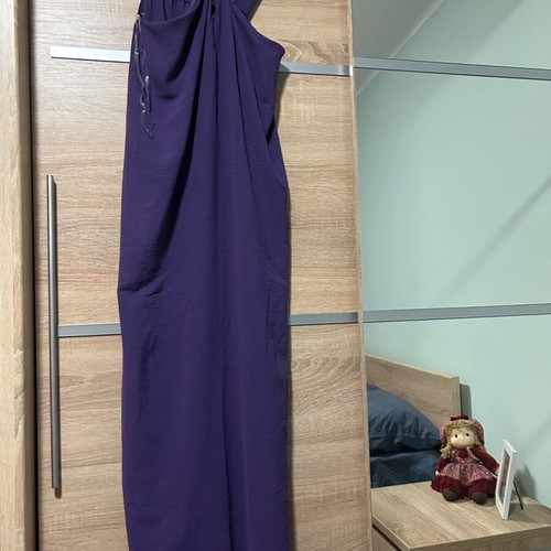 Purple dress with front knot, like new