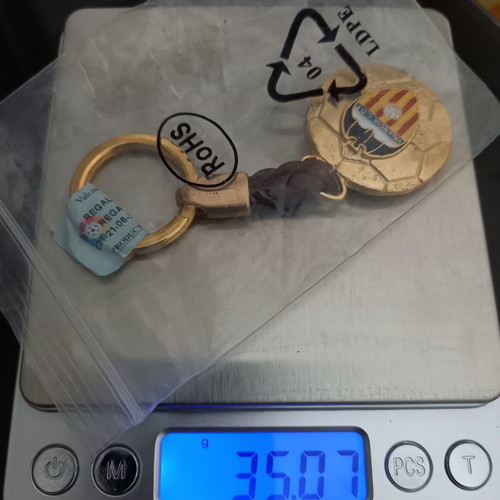 Valencia CF collectible keychain new, from Barcelona 2006