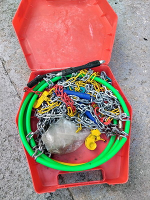 Snow chains used for car