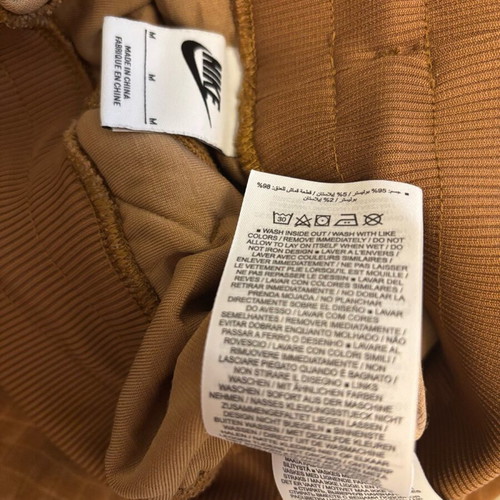 Nike velour joggers ale brown like new