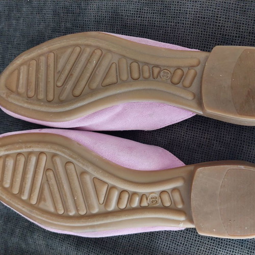 Sante moccasins used, leather purple, size 38