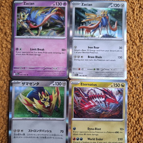 Pokemon card pack Zacian Zamazenta Eternatus new