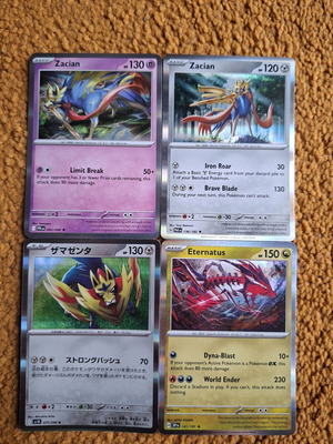 Pokemon card pack Zacian Zamazenta Eternatus new