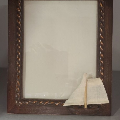 Wooden frame with ship used