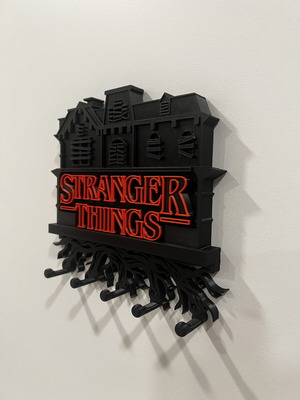 Key holder 3d print with Stranger Things theme, like new