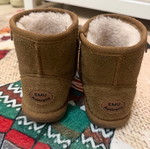 Emu kids boots used, size 25/26, brown with fur lining