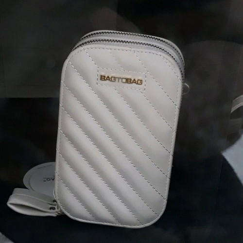 Bag to Bag Γυναικείο λευκό τσαντάκι καινούργιο με αλυσίδα και φερμουάρ
