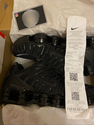 Nike Shox TL new black athletic shoes size 43