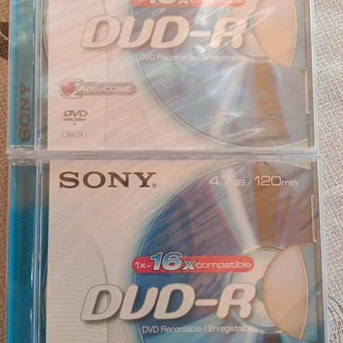 Sony DVD-R discs, sealed, vintage, pack of 2
