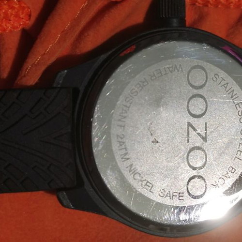 Oozoo women's watch used with black rubber strap