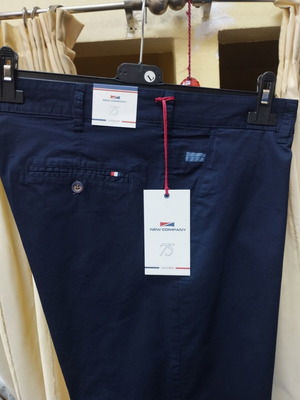 New Company men's chinos blue, new, sizes 42-66