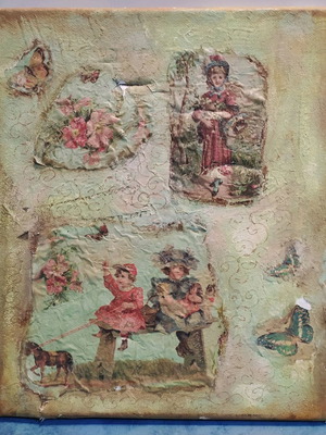 Handmade decoupage painting 30×25