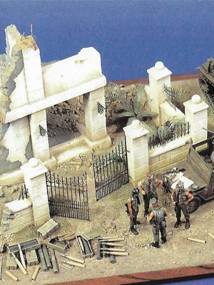 No 111 1/35 Ruined Building Model Vietnam or Middle East