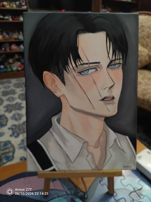 Πίνακας Levi Ackerman anime καινούργιος, Επίθεση στους Τιτάνες