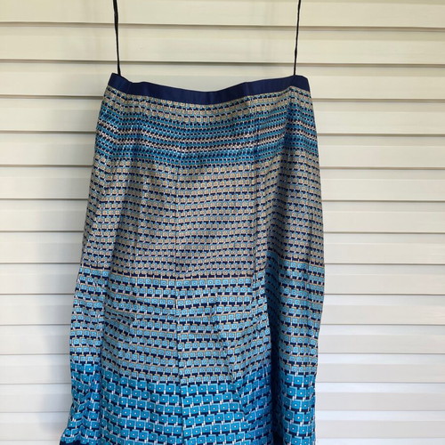 Vintage skirt used, blue, 100% cotton, size XXL