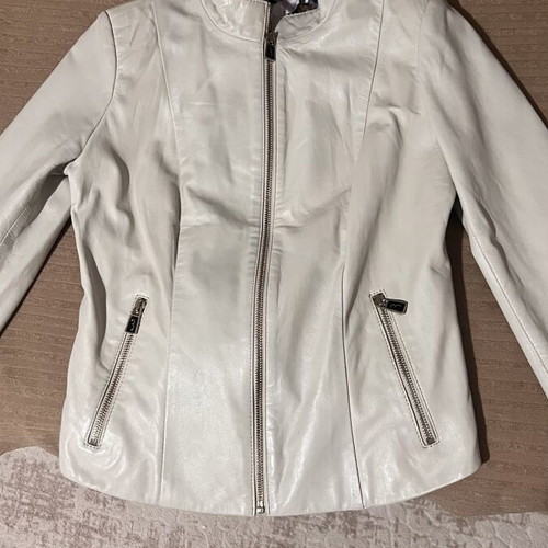Billionaire Italian Couture women's leather jacket like new, beige, size S