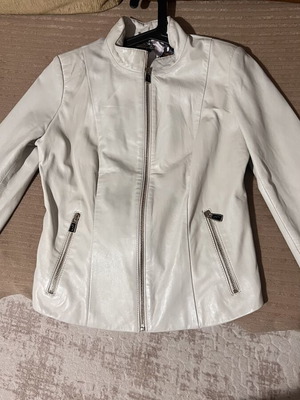 Billionaire Italian Couture women's leather jacket like new, beige, size S