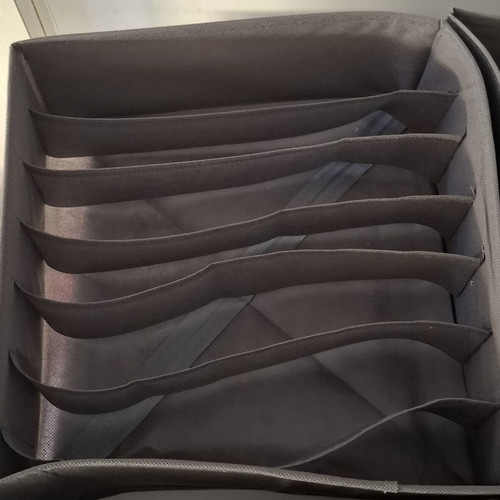 Set of 4 fabric drawer organizers new, gray
