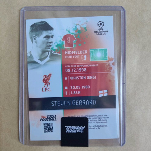 Topps Total Football Steven Gerrard 99 Liverpool card sealed