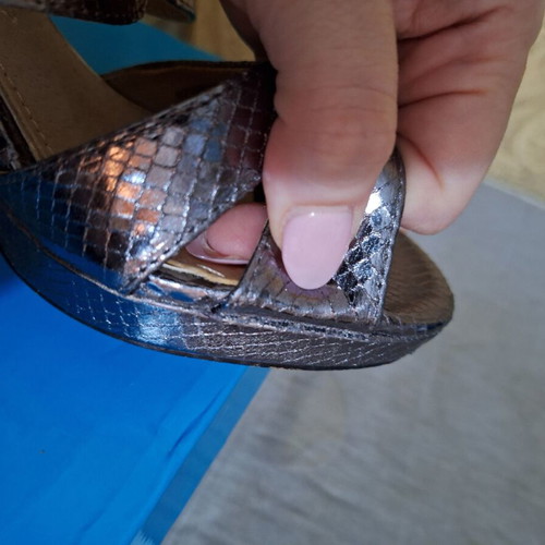 Maria Mare sandals size 38 used, 11 cm heel, black and grey