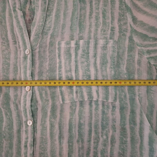 Striped shirt white and mint like new, size L-XL