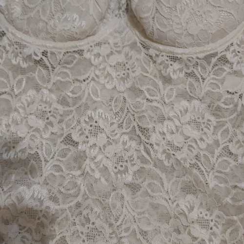 Lace bodysuit new, chest padding, adjustable straps, 75C