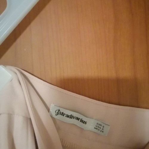 Stradivarius Pleated Skirt beige size S 36 used, boho casual