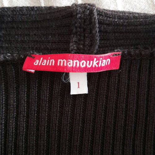 Alain Manoukian brown ribbed long cardigan like new, size M