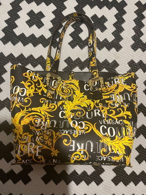 Versace jeans Tote bag like new, shoulder, black and yellow