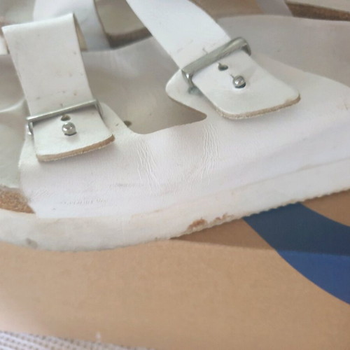 Platform slippers used, size 37, white color