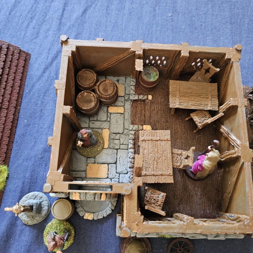 DND inn set, hand-painted and stylized