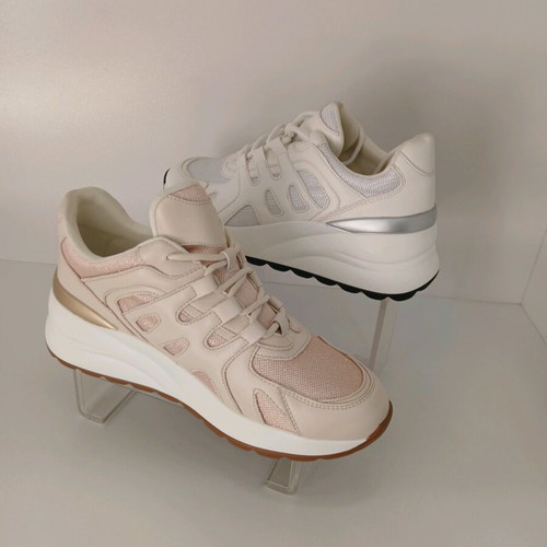 Women's sneakers new, white and beige