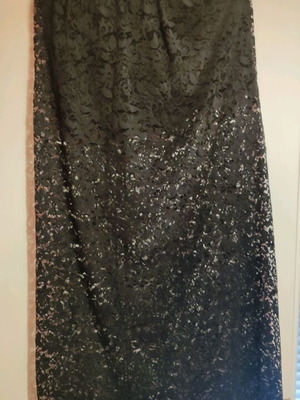 BSB women's skirt black with cotton lace and short lining, new
