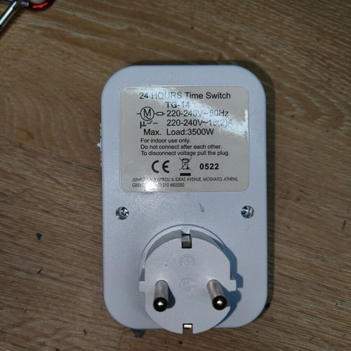 Socket timer used, 24-hour control