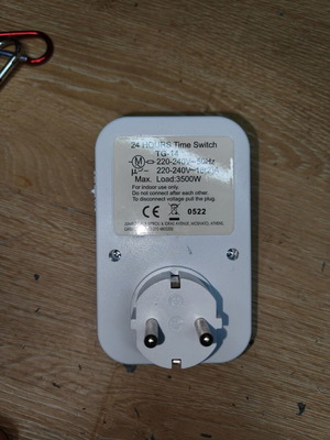 Socket timer used, 24-hour control