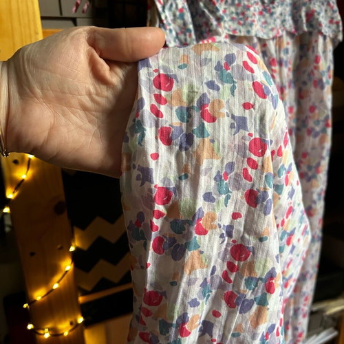 Christian Dior dress used, collectible, floral pattern, size S/M