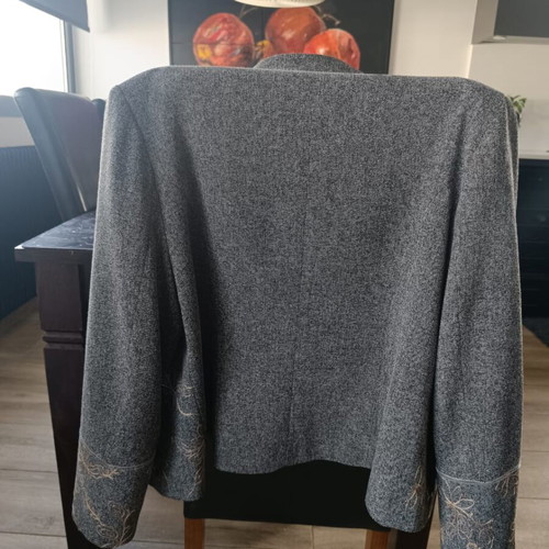 Vintage women's jacket used Gianni Rodini gray L-XL