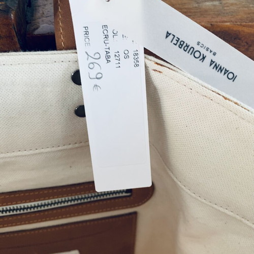 Ioanna Kourbela Beach Bag new, canvas and genuine leather details