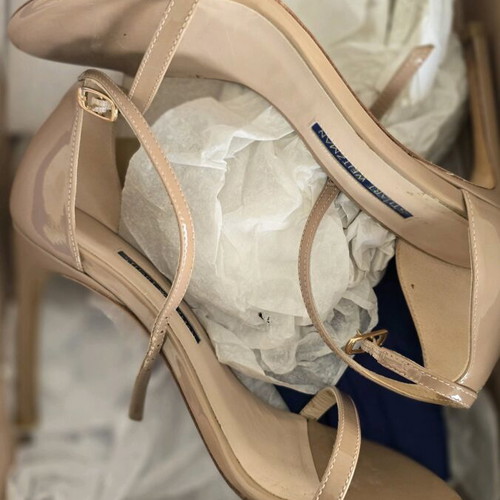 Stuart Weitzman high heel sandals like new, nude beige