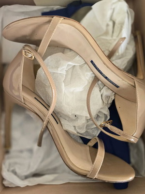 Stuart Weitzman high heel sandals like new, nude beige