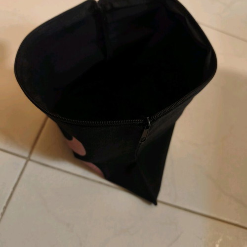Toiletry bag-wallet new, black and pink