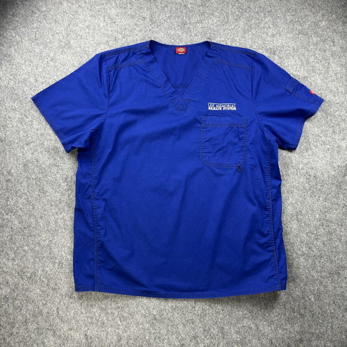 Dickies medical nurse shirt XL blue used with pockets