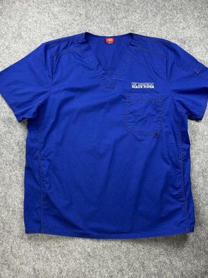 Dickies medical nurse shirt XL blue used with pockets