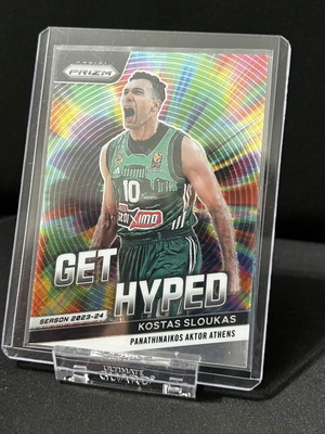Panini Prizm EuroLeague 2023-24 κάρτα Kostas Sloukas Get Hyped #2, Παναθηναϊκός Αθήνα