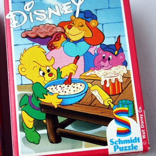 3 Mini Puzzles 90's Gummi Bear Schmidt Disney West Germany New