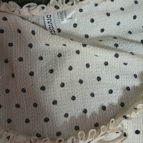 H&M short-sleeve polka dot top, new collection