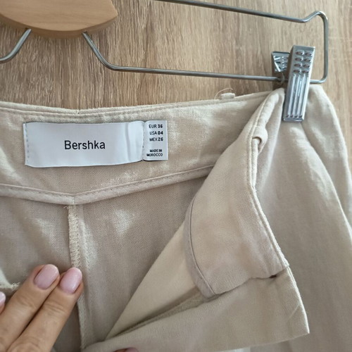 Bershka linen set size S, like new, beige